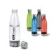 Garrafa Squeeze Plástico Translúcido 700ml Com Base e Tampa de Inox Personalizado