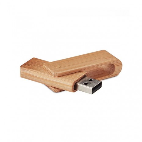 Pen Drive Bambu Giratório Personalizado Para Brindes