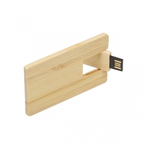 Pen Drive Cartão Bambu Ecológico Personalizado