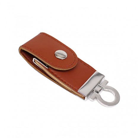 Pen Drive de Couro Com Logotipo da Empresa